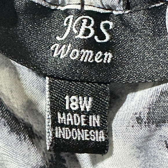 Pre-Loved JBS Monochrome Abstract Print Dress – Size 18W