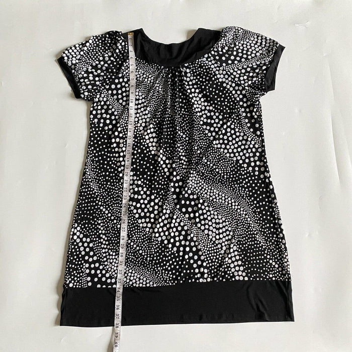 Periwinkle Size 18W Women’s Dotted Black White Short Sleeve Dress