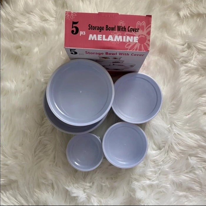 Melamine 5Pcs Bowl Set With lids