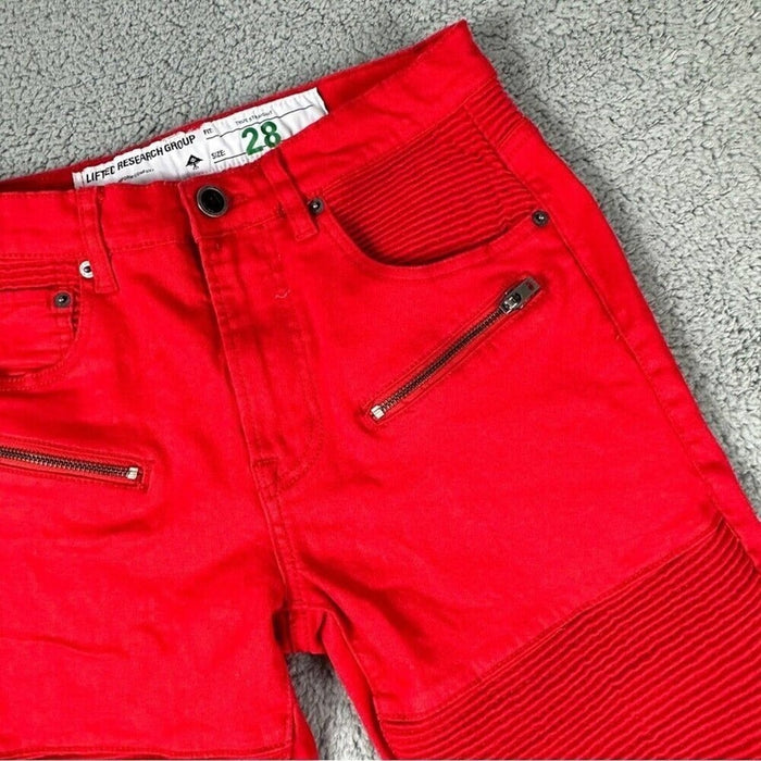 Lifted Research Group SZ 28 Men's Solid Color Red Creative Uniform Company Short