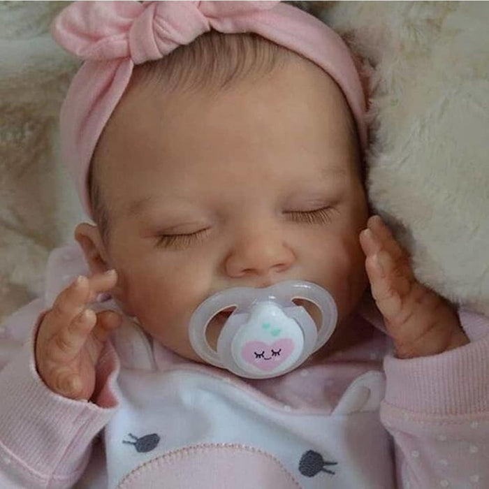 18" Realistic Soft Vinyl Silicon Body Newborn Baby Dolls Girl for 3+ Yea…