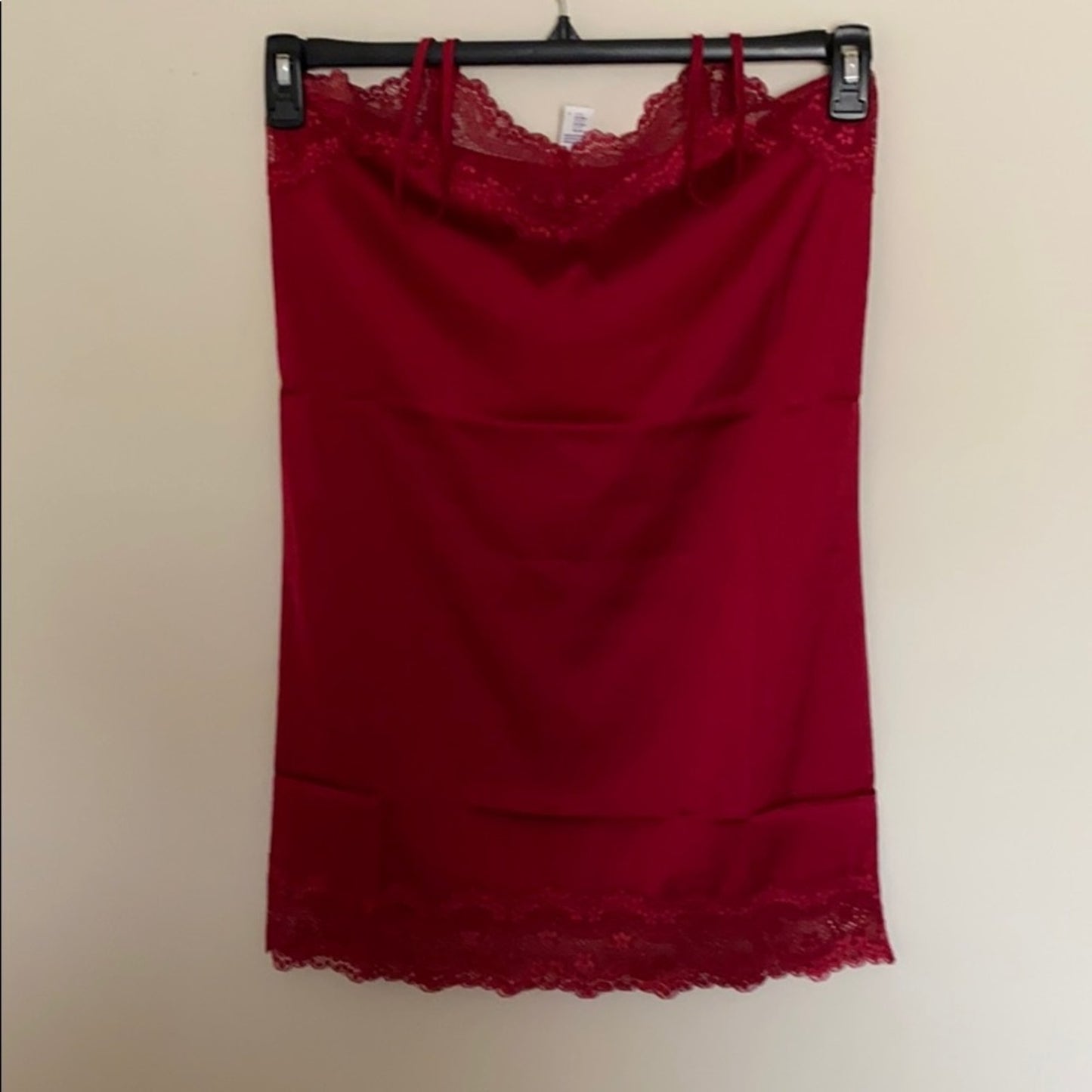 Forever 21 Size S Women’s Red  Lace Trim Slip Nightdress