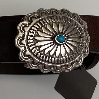 : Made in Italy, leather belt, ornate buckle, women’s belt, size L, luxury belt, Italian craftsmanship, women’s accessories, elegant leather belt