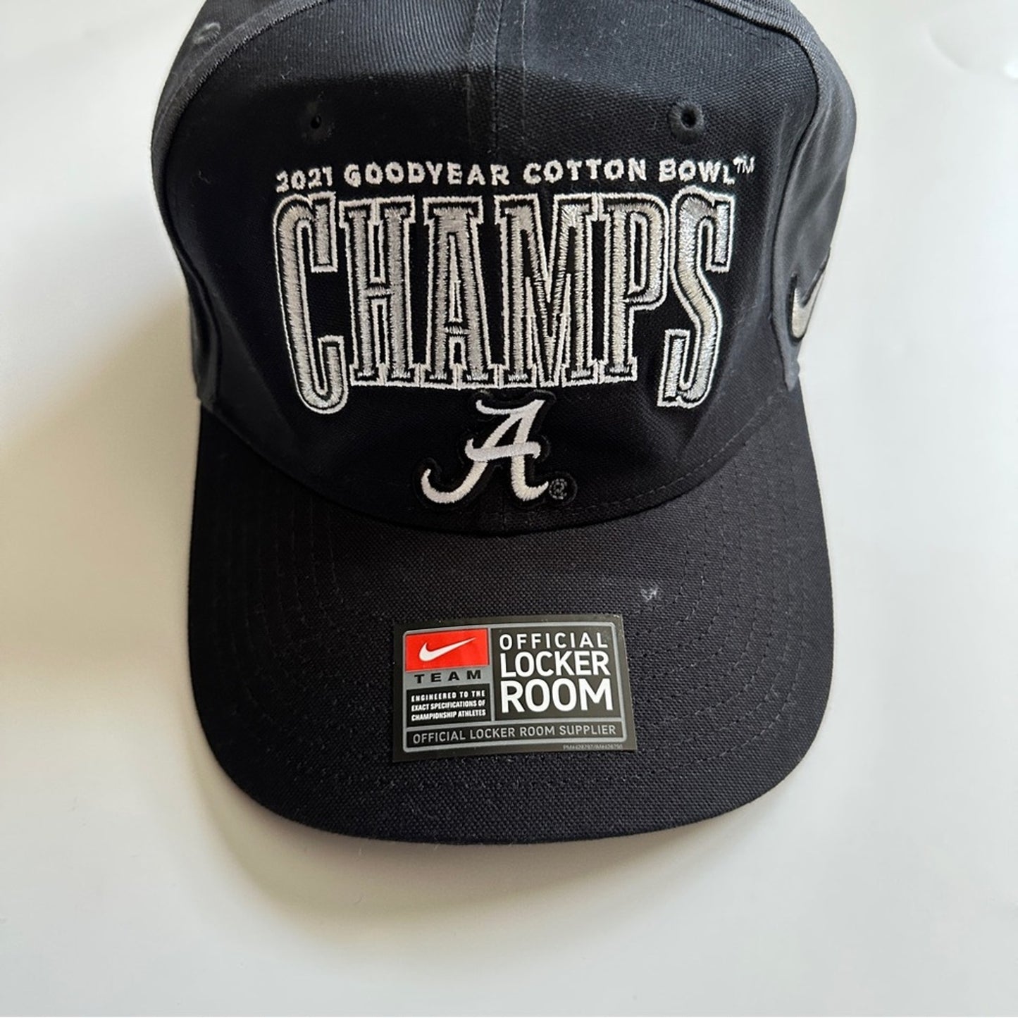 Official Locker Room Nike Alabama Cap 2021 Goodyear Cotton Bowl Champs Hat/Cap