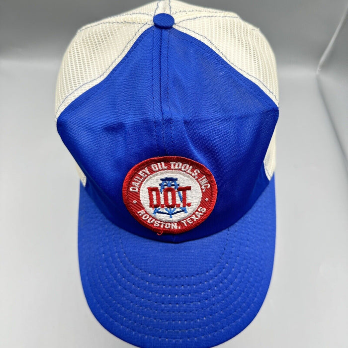 Vintage  80 Men's Snapback Mesh Hats One Size Blue White 100% Cotton Dailey Oil Tools, INC