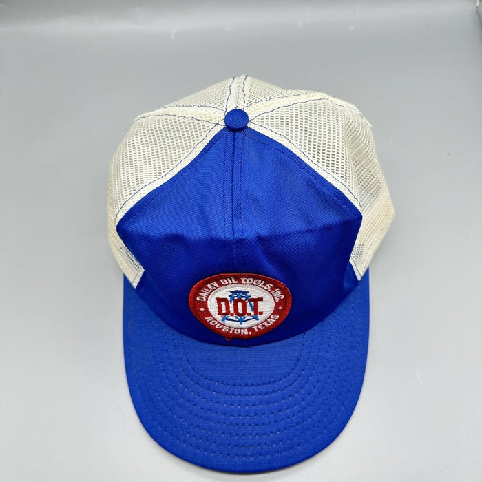 Vintage  80 Men's Snapback Mesh Hats One Size Blue White 100% Cotton Dailey Oil Tools, INC