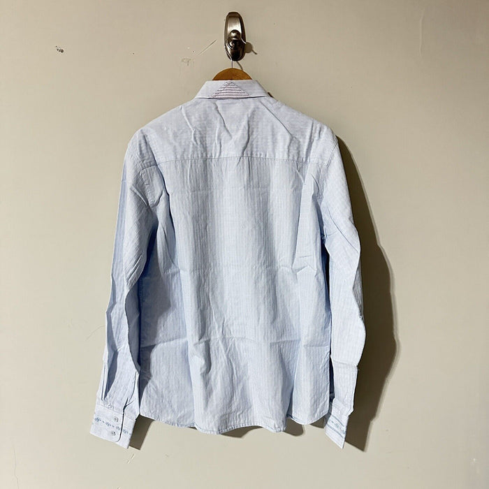 191 Unlimited Shirt Men’s Blue Long Sleeves Button Down Collared Size L (FREE Shipping)