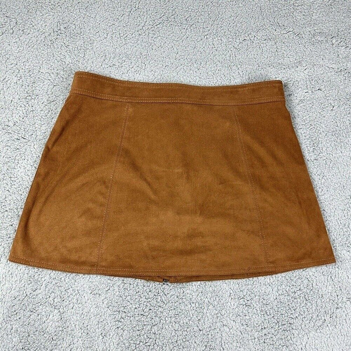 American Eagle Outfitters Women’s Skirt Size 10 Brown Zip Up Mini Breathable