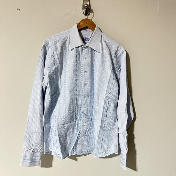 191 Unlimited Shirt Men’s Blue Long Sleeves Button Down Collared Size L (FREE Shipping)