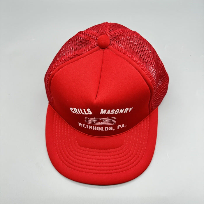 Men's Snapback One Size Red 100% Polyester Vintage Beautiful Mesh Hats