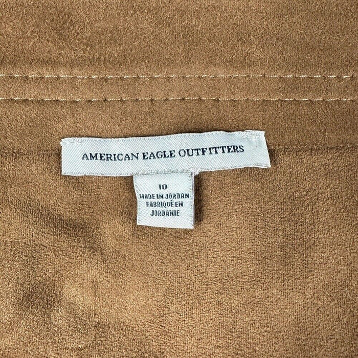 American Eagle Outfitters Women’s Skirt Size 10 Brown Zip Up Mini Breathable